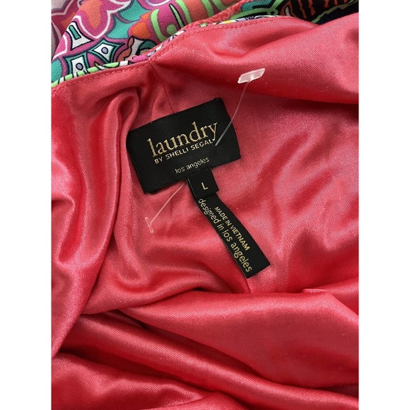 Laundry By Shelli Segal Colorful Floral Paisley Print Shift Dress Size Large - Picture 5 of 6